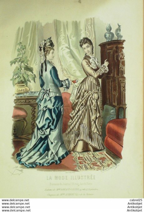 Gravure de mode Gazette de Famille 1889 n°07 (Maison Léoty)