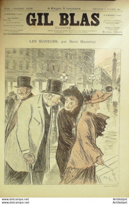 Gil Blas 1891 n°17 René MAIZEROY Yvette GUILBERT GAMBER BELONEUGENE VERMESCH