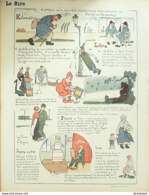 Le Rire 1913-11-29 # 565 Journal humoristique Ed.Originale L'echelle du distrait