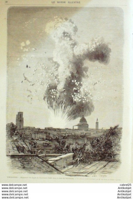 Le Monde illustré 1871 n°745 Vincennes (94) indemnité De Guerre Buste Auber Versailles (78)