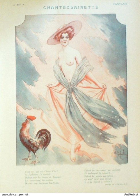 Fantasio 412 1924 Chimot Mendousse Gerbault Mirande De Regnier Bonnotte