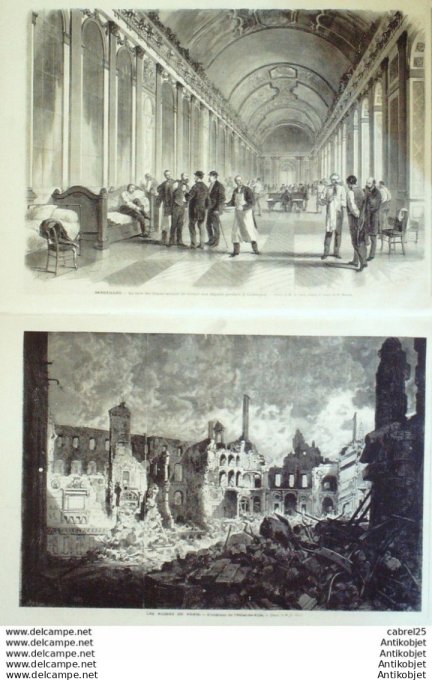 Le Monde illustré 1871 n°745 Vincennes (94) indemnité De Guerre Buste Auber Versailles (78)