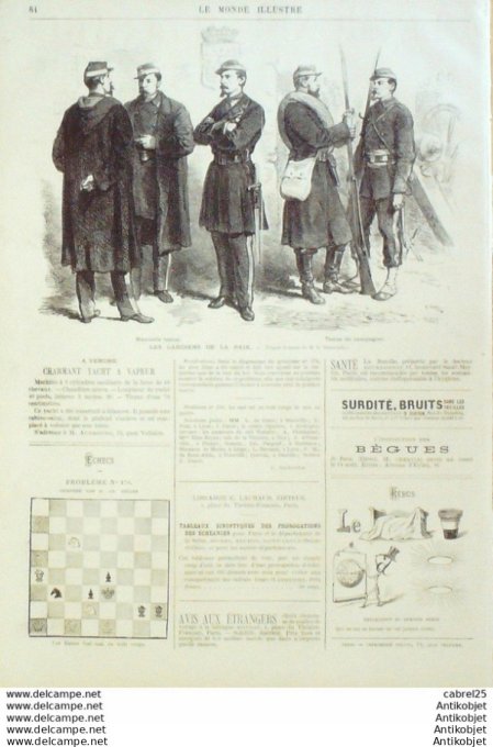 Le Monde illustré 1871 n°745 Vincennes (94) indemnité De Guerre Buste Auber Versailles (78)