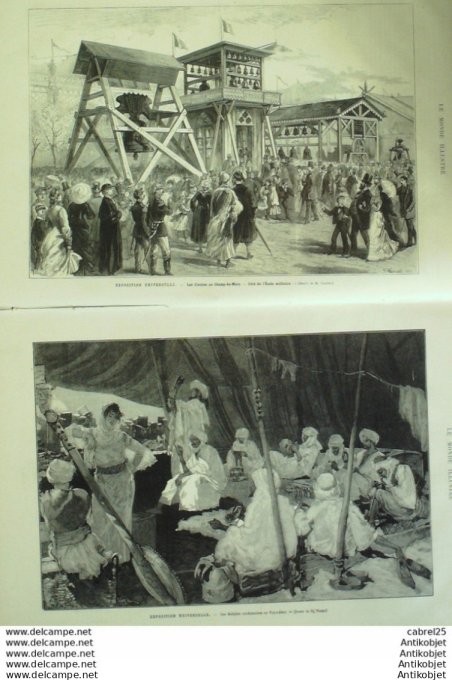 Le Monde illustré 1878 n°1115 Expo Universelle Kabyles Cornonniers Gustave Dore Abbé Roussel Chapu L