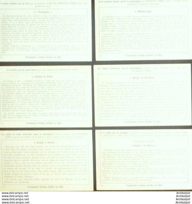 Chromo Liebig Sang 1460 Moulins a eau (1947)