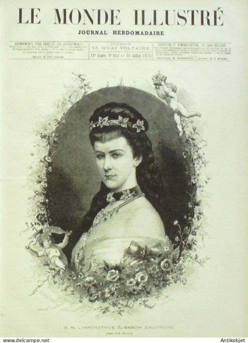 Le Monde illustré 1875 n°955 Fécamp Sassetot (76) Pau Bilhères (64) Tunisie Pays-Bas Leyde