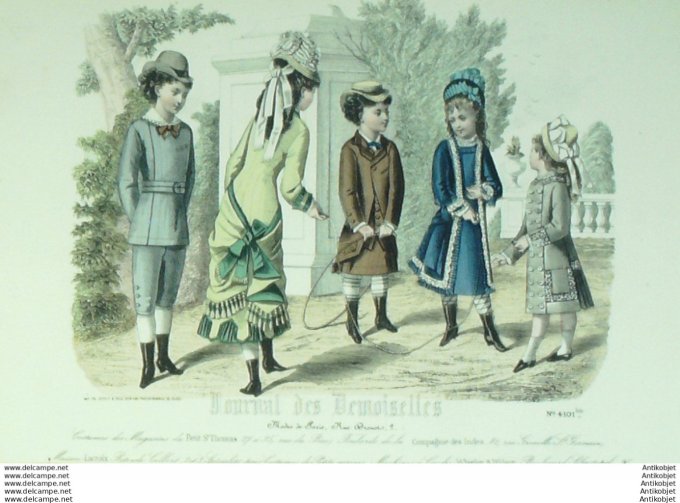 Journal de Demoiselles 1877 # 4101b (Maison Petit St-Thomas) enfants