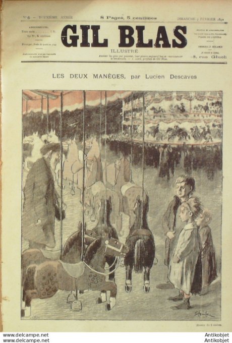 Gil Blas 1892 n°06 Lucien DESCAVES Charles LE GOFIC Aristide BRUANT St GILLES