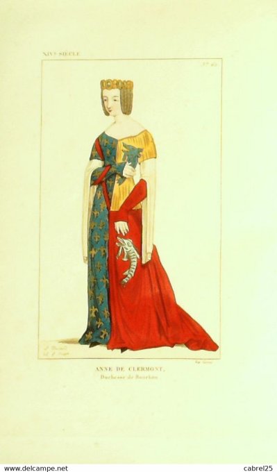 De Clermont Anne Duchesse De Bourbon 14ème 1852