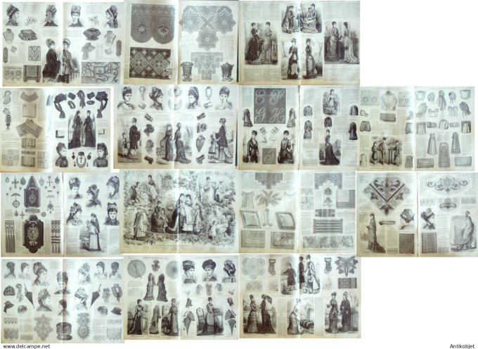 Mode illustree  1879 Lot de 10 journaux