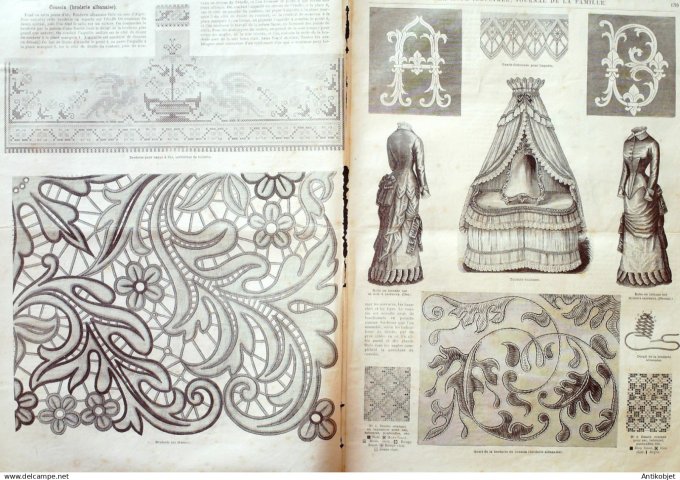 La Mode illustrée journal + gravure associée 1882 # 18