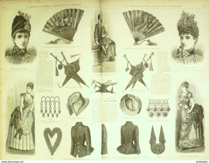 La Mode illustrée 1886 27è année complète reliée 52º (Amazone)