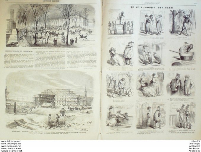 Le Monde illustré 1867 n°522 Canon Woolwich Expo Egypte Montmartre Nicaragua Nagarote