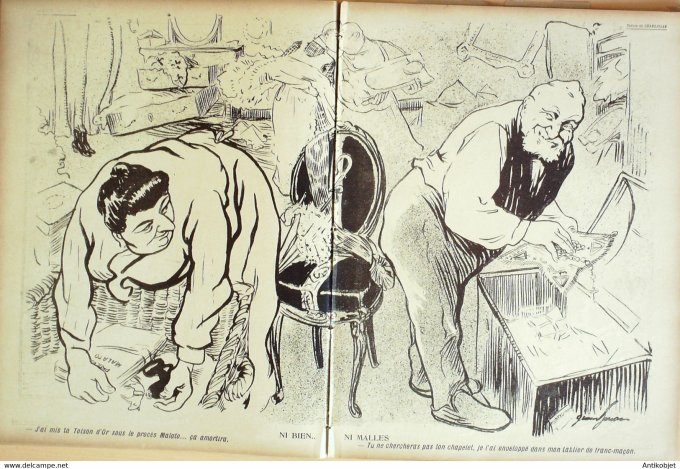 L'Assiette au beurre 1906 # 255 Le déménagement d'Emile Barrère Hrandjouan