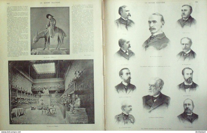 Le Monde illustré 1898 n°2168 Fiacres électriques Grève de maçons & terrassiers