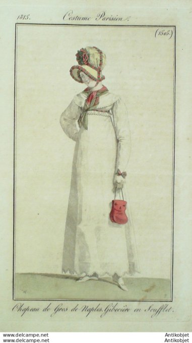 Costume Parisien 1815 # 1505 Gibière en soufflet