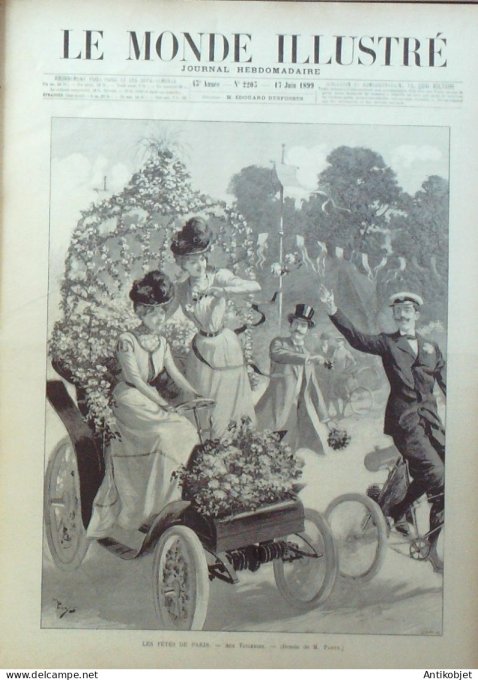 Le Monde illustré 1899 n°2203 Vietnam Tonkin Hanoï Nam-Dinh Toulon (83) Madagascar Mandraka Mahalaya