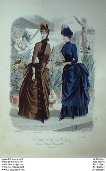 Gravure Mode Salon 1884 #  706 (Old Fashion plate)