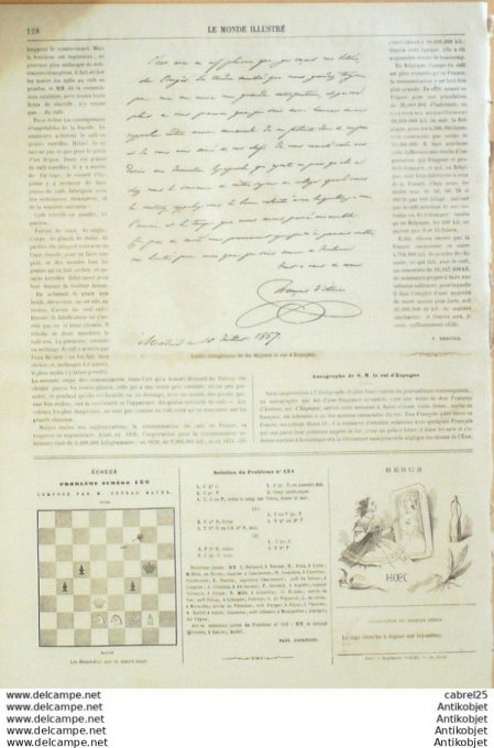 Le Monde illustré 1864 n°384 Danemark Sund Salling Lumfjord St Germain L'auxerrois Algérie Oran Tiar