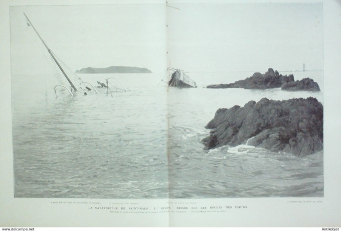 L'illustration 1905 n°3274 Norvège Haakon VII vapeur Hilda St-Malo (35) catastrophe Espagne Estramad