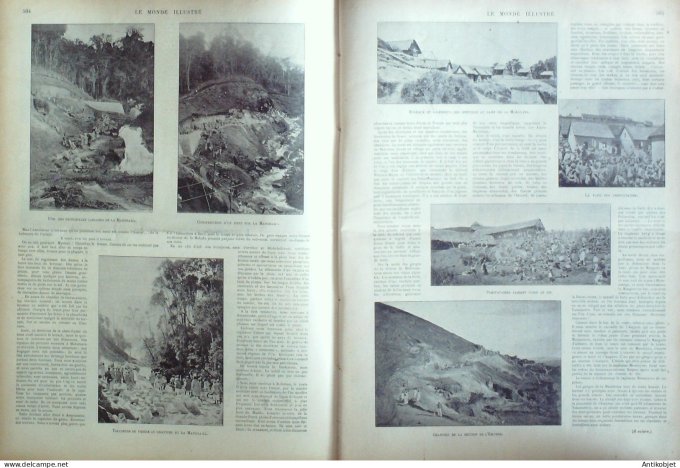 Le Monde illustré 1899 n°2203 Vietnam Tonkin Hanoï Nam-Dinh Toulon (83) Madagascar Mandraka Mahalaya