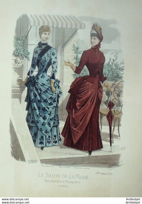 Gravure La Mode illustrée 1870 n°03 (Travestissements maison  Bréant-Castel)