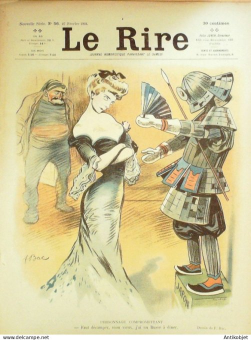 Le Rire 1904-02-27 #  56 Journal humoristique Ed.Originale Liberte Egalite Fraternite