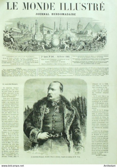 Le Monde illustré 1861 n°201 Italie Farnesina Tours (37) Espagne Atocha