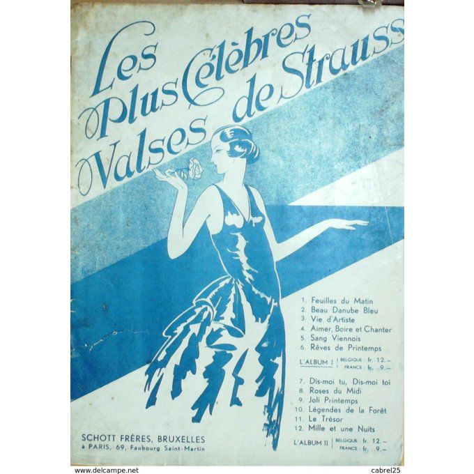 Strauss Johann 12 Titres Piano 1900