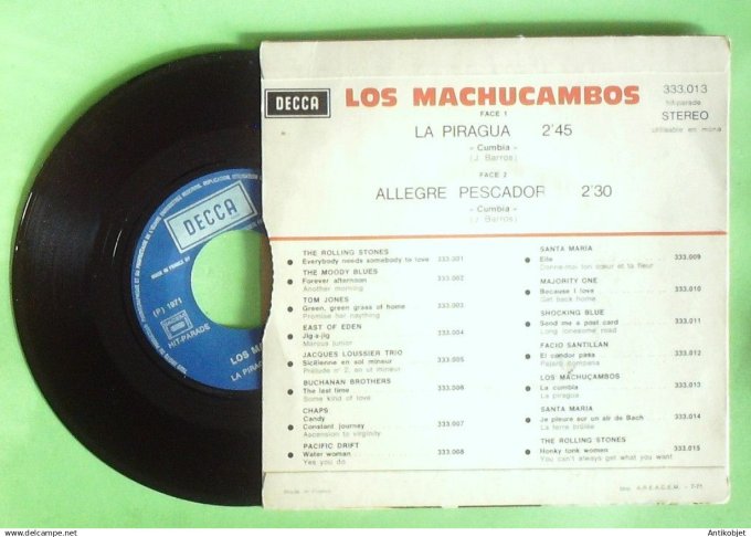 Los Machucambos 45T EP La Cumbia 1961