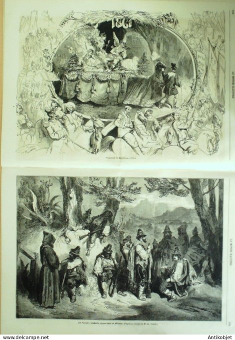 Le Monde illustré 1861 n°201 Italie Farnesina Tours (37) Espagne Atocha