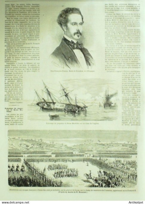 Le Monde illustré 1861 n°201 Italie Farnesina Tours (37) Espagne Atocha