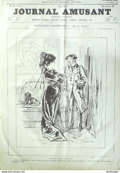 Le Journal Amusant 1874 #  906 L'Oeuf d'anesse Leonce Petit