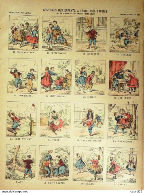 Costumes Des Enfants & Leurs Jeux Favoris (Pellerin d'epinal)