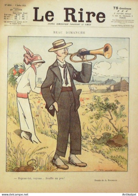 Le Rire 1923-07- 7 # 231 Journal humoristique Ed.Originale Robert Macaire