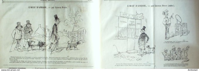 Le Journal Amusant 1874 #  906 L'Oeuf d'anesse Leonce Petit