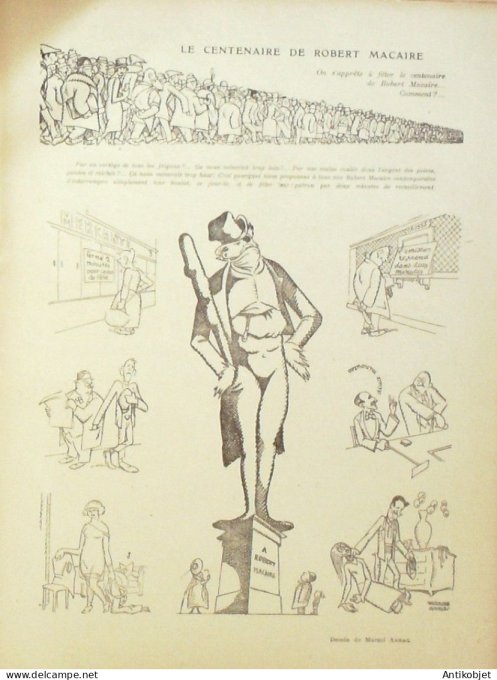 Le Rire 1923-07- 7 # 231 Journal humoristique Ed.Originale Robert Macaire