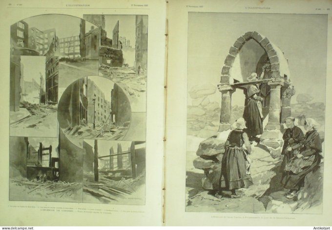 L'illustration 1897 n°2857 Ploumanac'h St Guirec Oratoire Londres incendie Carcassonne (11) Carcasso