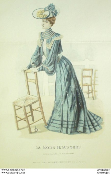 Gravure Mode illustree 1903 # 28 (Old Fashion plate) rare