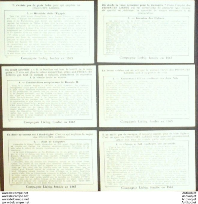 Chromo Liebig Sang 1462 Egypte son histoire (1947)