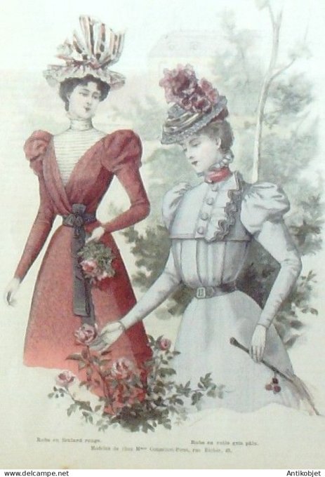 La Mode illustrée journal 1897 n° 21 Robes en foulard & voile