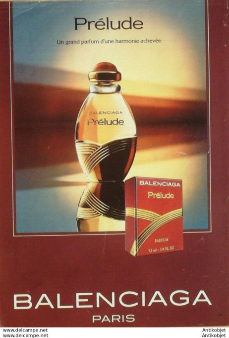 Publicite Cosmetique Balenciaga Prelude 1991