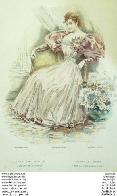 Gravure Mode La Gazette 1895 # 12 (Old Fashion plate)