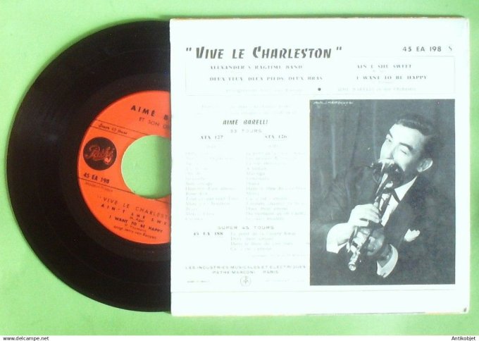 Barelli Aimée Orchestre 45T EP Alexander's ragtime band 1958