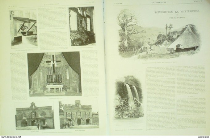 L'illustration 1896 n°2788 Mali Tombouctou Niger Koulikoro Bammakou Gourao Egypte Caire