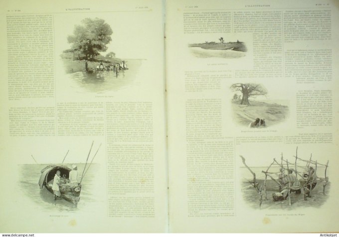 L'illustration 1896 n°2788 Mali Tombouctou Niger Koulikoro Bammakou Gourao Egypte Caire