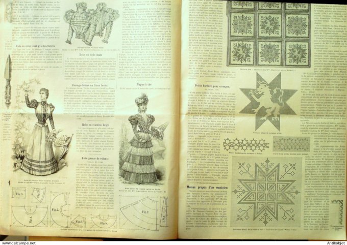 La Mode illustrée journal 1897 n° 21 Robes en foulard & voile