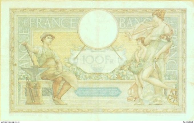 Billet Banque de France 100 francs Luc Olivier Merson Grands Cartouches EO.16=6=1932 TTB++