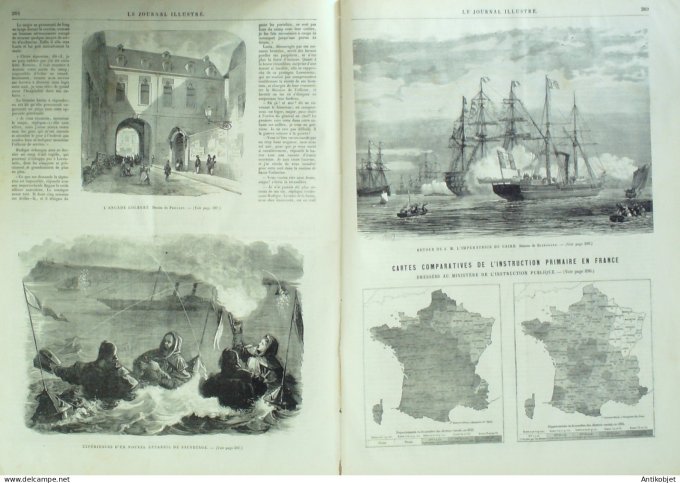 Le journal illustré 1869 n°304 Egypte Caire Impératrice NDP Chaire à prêcher