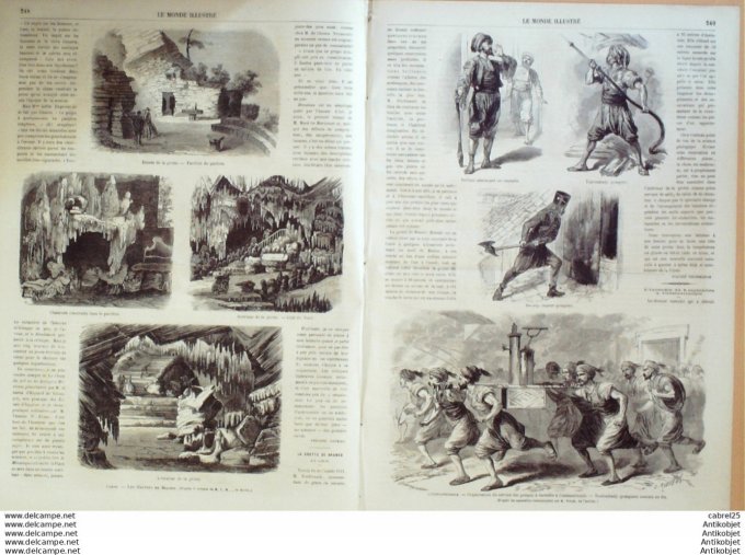 Le Monde illustré 1865 n°444 Manchester Inde Chandernagor Corse Brando Guadeloupe Basse-Terre